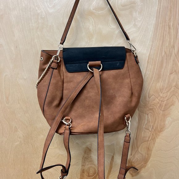 Justfab Bags | Justfab Chloe Backpack | Color: Black/Brown - SHIPS FAST💨✅ - Picture 2 of 4